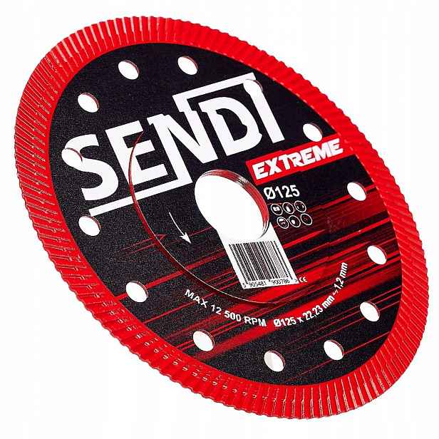 Diamantový kotouč na gres Sendi Extreme 125 mm, tloušťka 1,2 mm Slim