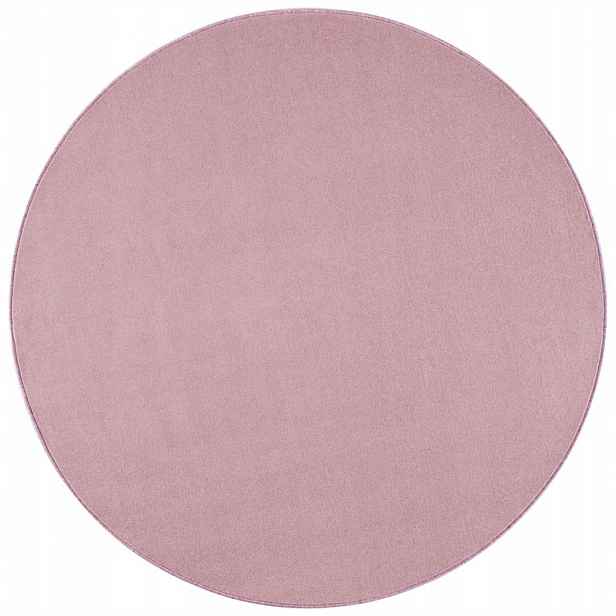 Koberec Pudrový Jednobarevný Nasty Kulatý 104446 Světlý Rose 133x133