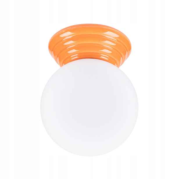 Sollux Lighting Stropní svítidlo Zori skleněná oranžová 1xG9 8W IP44