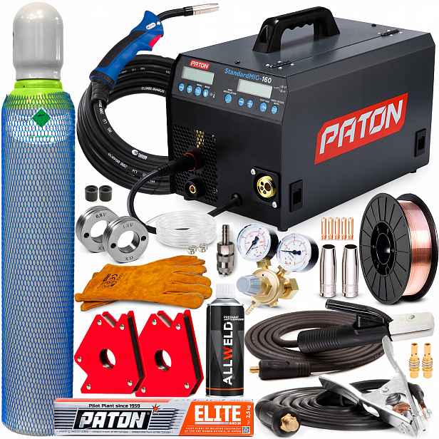 Svářečka Migomat Paton Psi 160 Standard Mig Mag Mma Tig 3V1 Igbt Sada