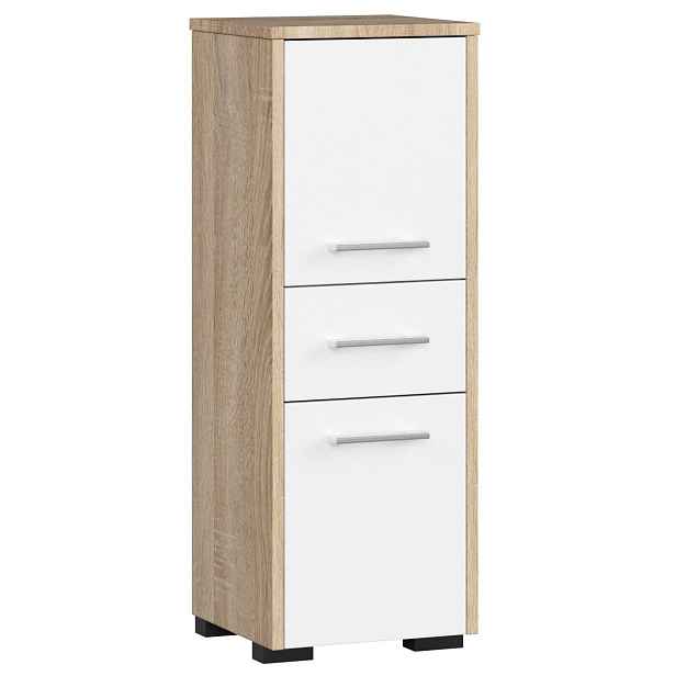 Ak furniture Koupelnová skříňka Fin sonoma/bílá