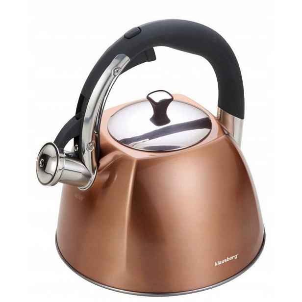 Klausberg Konvice S Píšťalkou 3L Ocelová Inox Pro Plynový Indukční Sporák