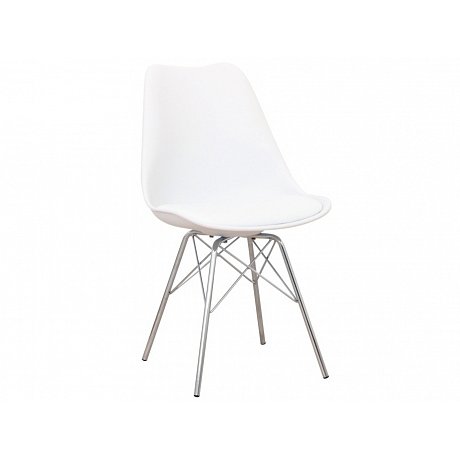Designová židle s extra měkkým sedadlem Barva: bílá ekokůže/bílý plast
