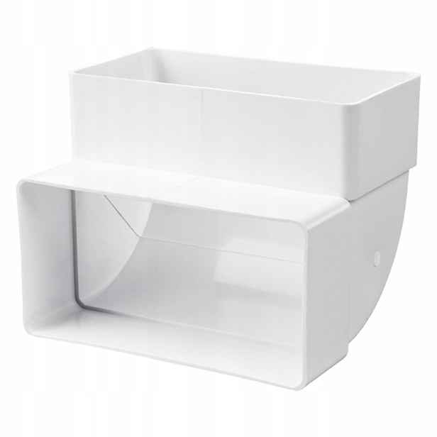 Vertikální ventilační koleno Vents 90 stupňů pro plochý kanál 120 x 60 mm