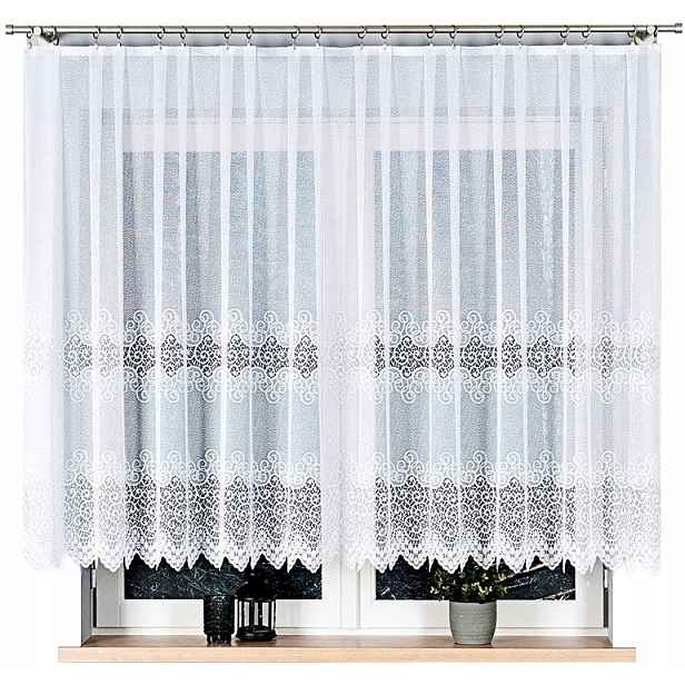 Záclona 400x140 cm rovná (hotová) s lemováním