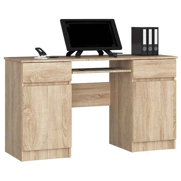 Ak furniture Psací stůl A5 135 cm dub sonoma