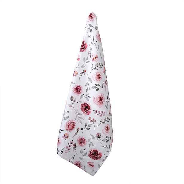 Bavlněná kuchyňská utěrka s růžemi Rustic Rose - 50*70 cm Clayre & Eef