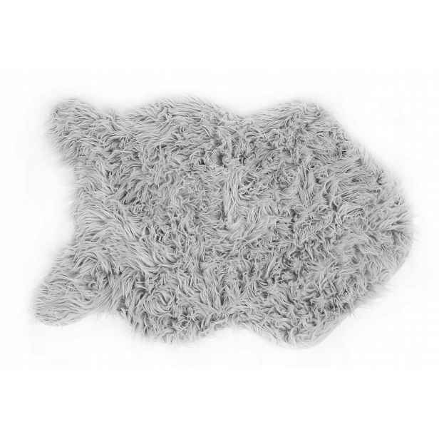 Koberec Kožešinový 60x90 cm Umělá Kůže Šedá Arctic