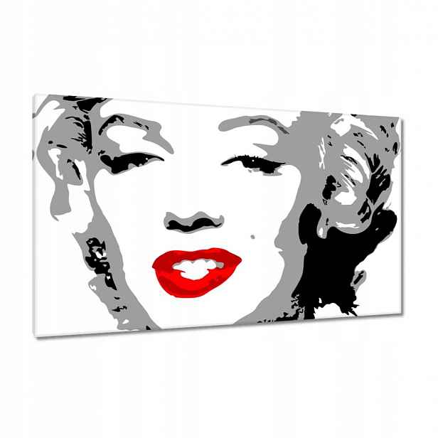 Obrazy 120x70 Marilyn Monroe Červené rty Pepř