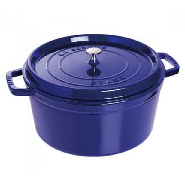 Litinový hrnec s poklicí Staub Cocotte, tmavě modrá, 24 cm / 3,8 l