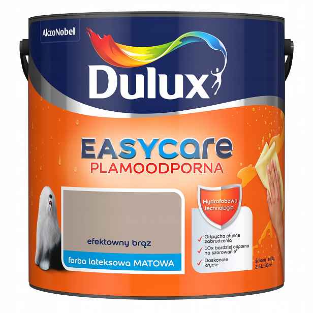 Dulux EasyCare barva na stěnu Efektní hnědá matná 2,5L
