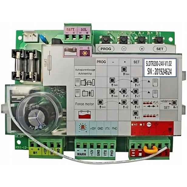 Outlet DC24V Karta CA2B9 Popis pro bránu motor 654411/654412/654455/114455