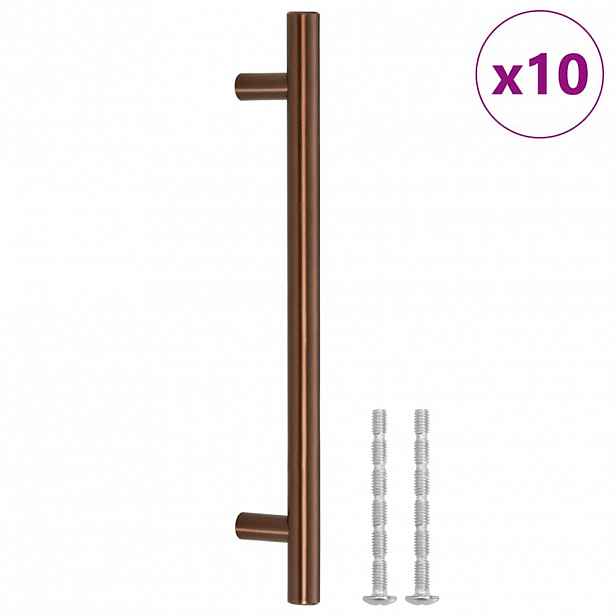 vidaXL Nábytkové úchytky 10 ks bronzové 160 mm nerezová ocel