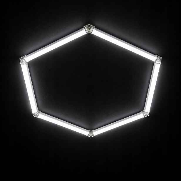 Led panel Hexagon 1 ks černý 42W 6500K 92x79 Cm detailingová dílna