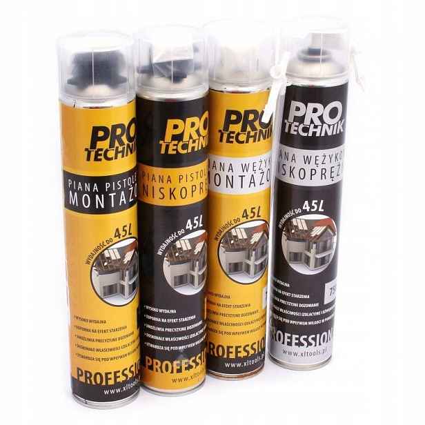 Montážní Pistolová Pěna Do Pistole Výkonná 750 ml. Sada