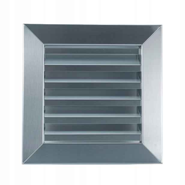 Ventilační mřížka s kovovou žaluzií inox 16x16