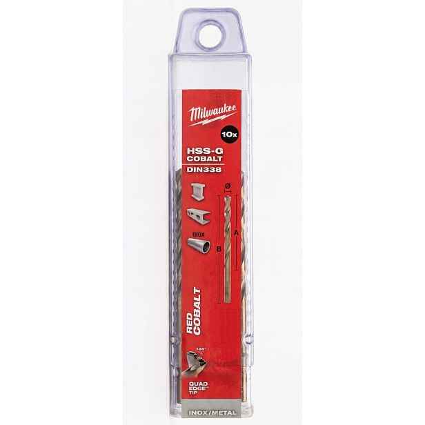 Vrtáky do kovu Hss-g Co Cobalt 4,5 mm (10 ks) Milwaukee