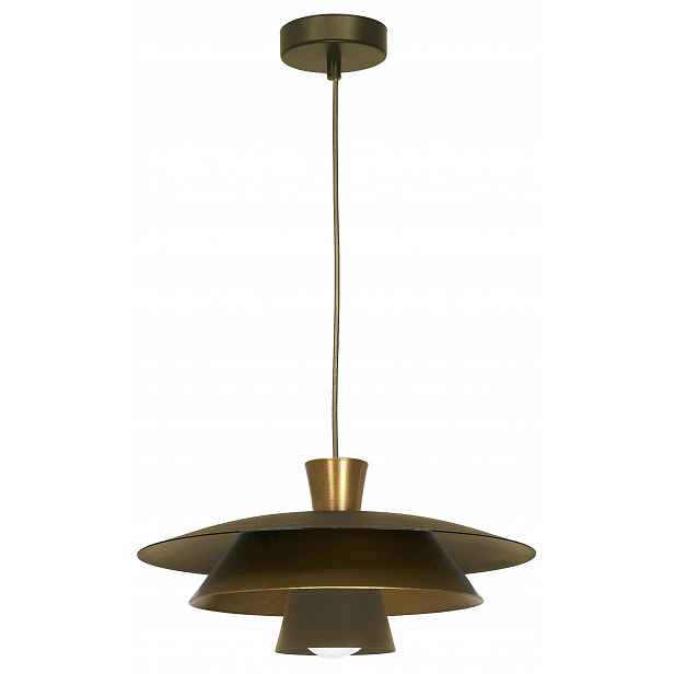 Závěsná stropní lampa Plato zlatá šedá kovová 1xE27 34 cm, moderní