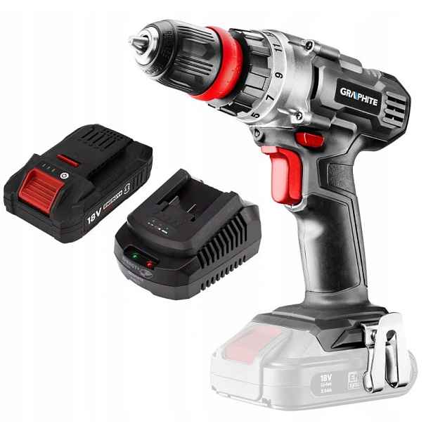 Graphite Aku Vrtačka Akumulátor 4AH Energy+ 18V Držák 10 MM Sada