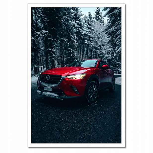 Plakáty v rámu 40x60 Červená Mazda Auto