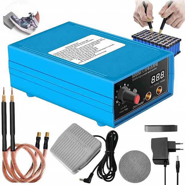 Bodová Svářečka 5000 W S Dvojitým Pulsem Pro Akumulátory 18650, Odolná