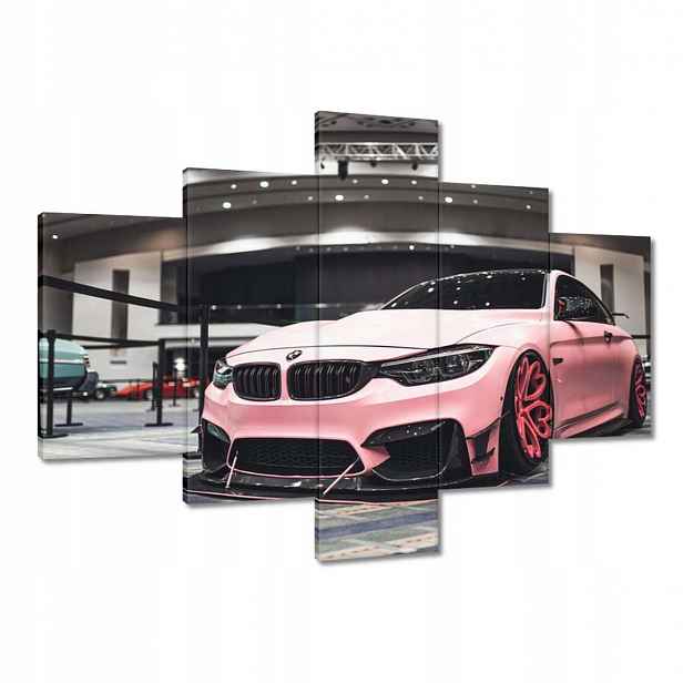 Obrazy 100x70 Růžové Bmw Auto