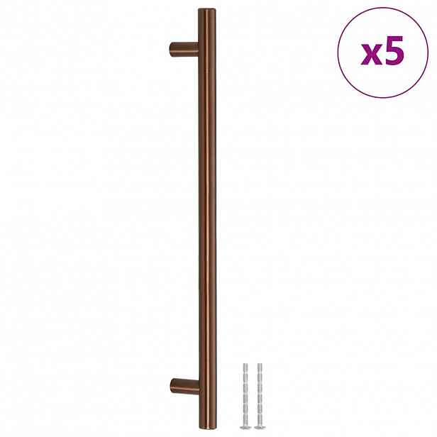 vidaXL Nábytkové úchytky 5 ks bronzové 224 mm nerezová ocel