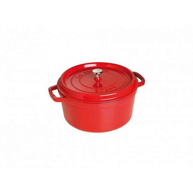 Litinový hrnec s poklicí Staub Cocotte, višňová, 22 cm / 2,6 l