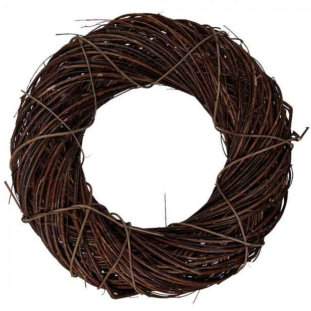 Přírodní hnědý proutěný rustikální věnec L - Ø 50*12 cm Clayre & Eef