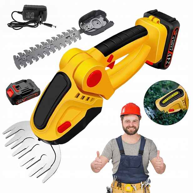 Ruční Akumulátorová Sekačka 500 W S Nastavitelným Úhlem 90° A Baterií