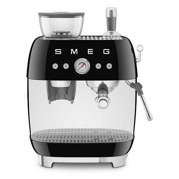 Smeg Pákový kávovar s mlýnkem EGF03, 50's Retro Style, černá  EGF03BLEU