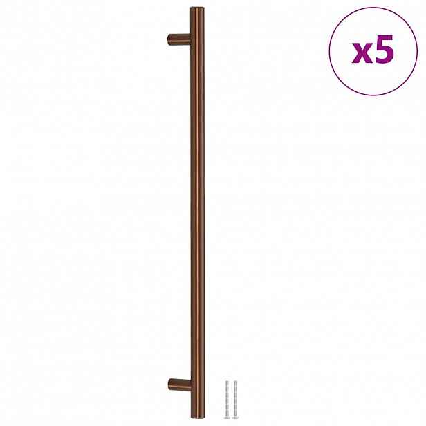 vidaXL Nábytkové úchytky 5 ks bronzové 480 mm nerezová ocel