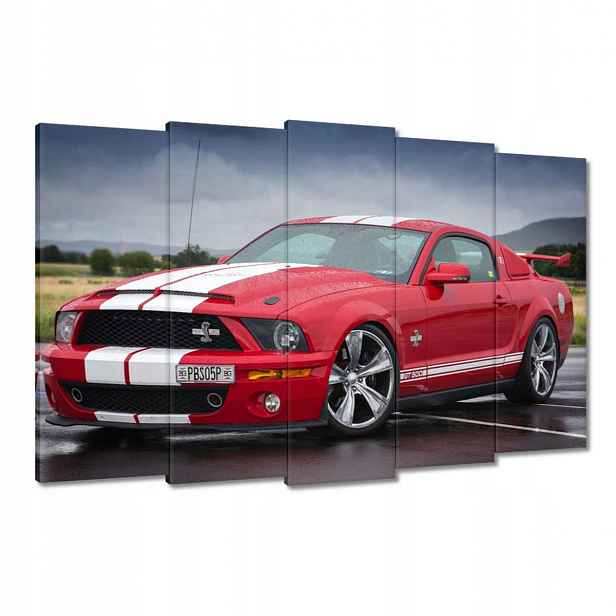 Obrazy 150x95 Červený Ford Mustang Usa