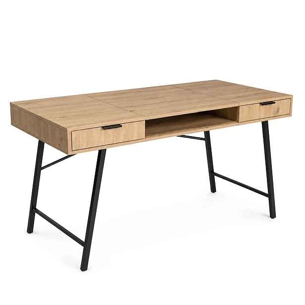 Ak furniture Psací stůl Arden 120 cm černý/dub Artisan