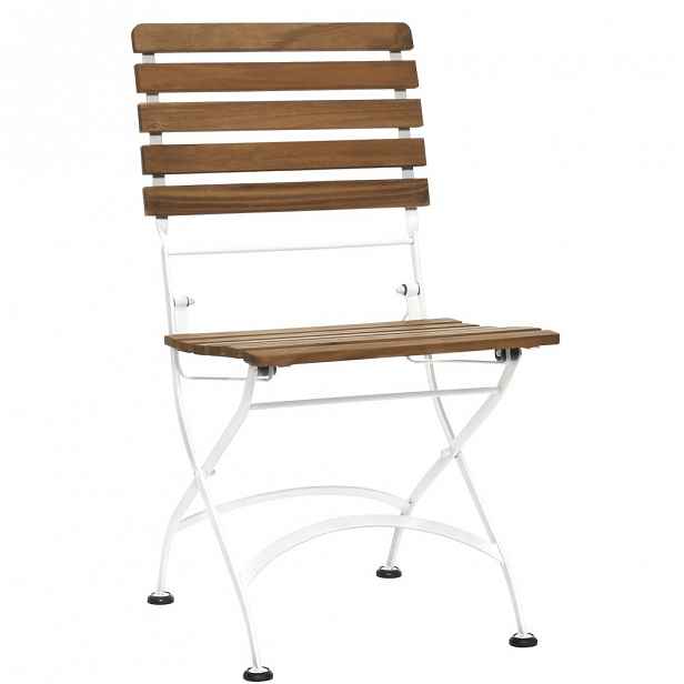 PARKLIFE Skládací židle - hnědá/bílá