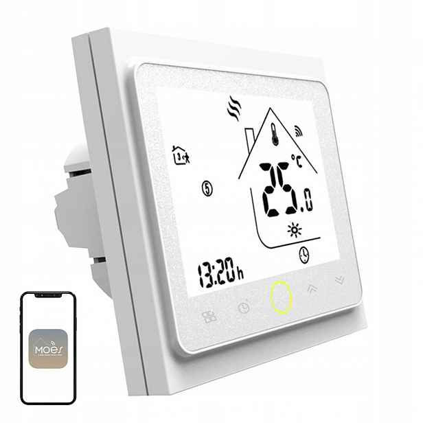 Inteligentní termostat Moes BHT-002 Wi-Fi LCD Podlahové topení Smart