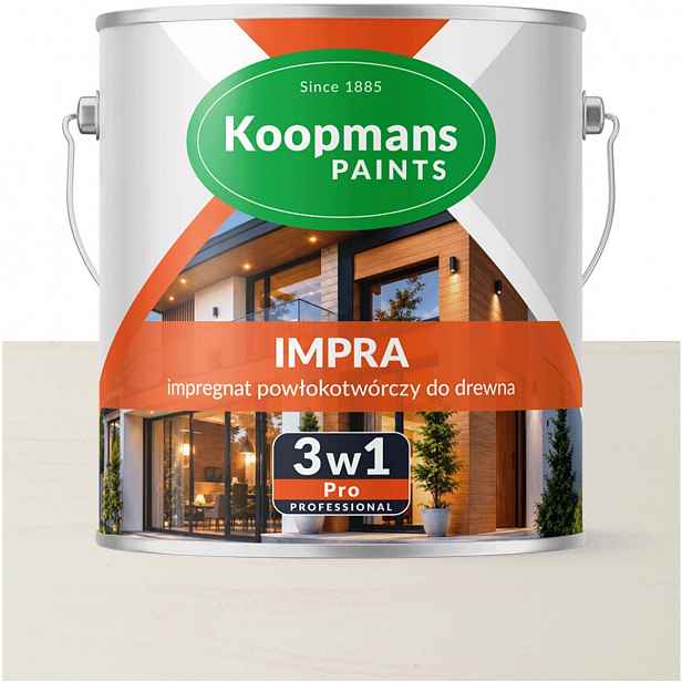 Koopmans Impra 3v1 Pro Lazura na dřevo fasády 140 Bříza Himalájská 2,5L