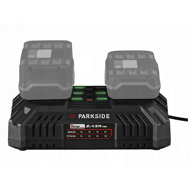 Parkside Rychlá dvojitá nabíječka 20V 2 x 4,5A parkside nabíječka Pdslg