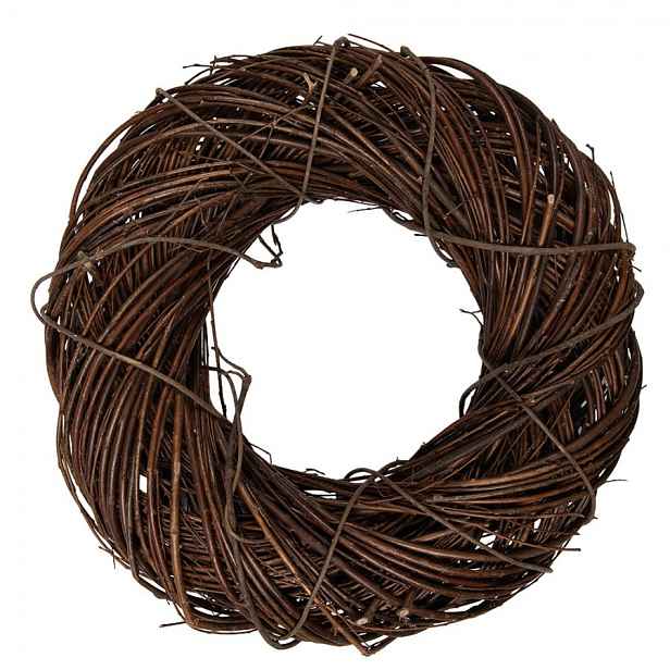 Přírodní hnědý proutěný rustikální věnec M - Ø 40*10 cm Clayre & Eef