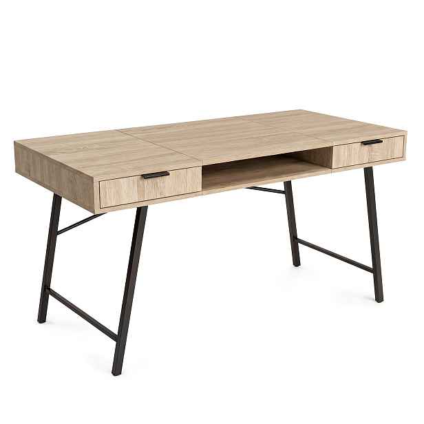 Ak furniture Psací stůl Arden 120 cm černý/dub Sonoma