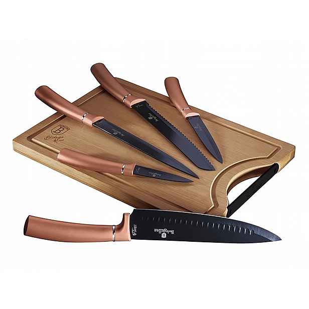 Sada 5 Kuchyňských Nožů S Deskou Berlinger Haus BH-2575