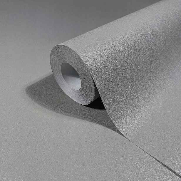 Šedá tapeta s jemnou vinylovou strukturou odolná proti drhnutí tapety