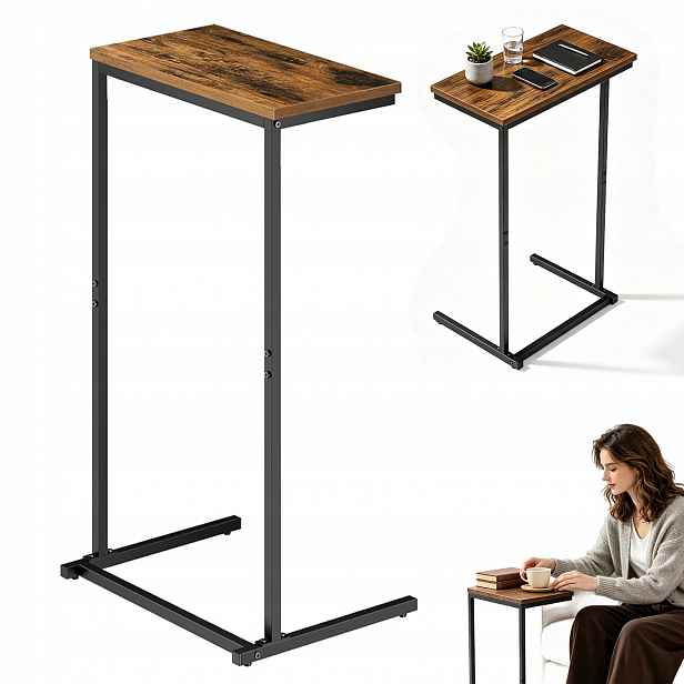 Stolek C Bedee 20x40x72 cm do malých prostorů pod pohovku a postel pro Notebook