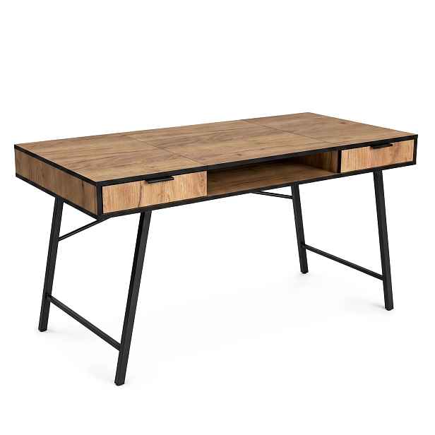 Ak furniture Psací stůl Arden 120 cm dub Craft/černý