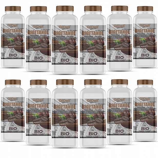 Bioetanol do krbu 12 x 1 l s vůní kávy biopalivo