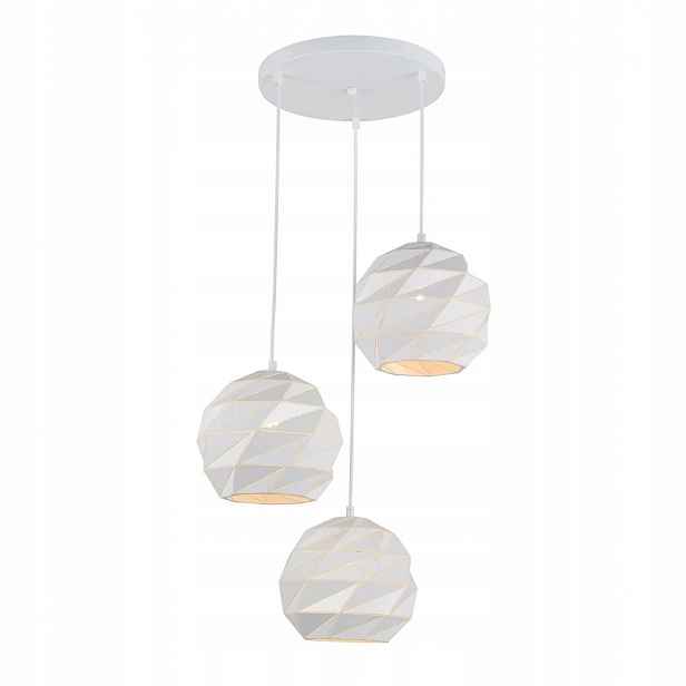Palermo Závěsná lampa Bílá Moderní Kulatá 3xE27 40W IP20