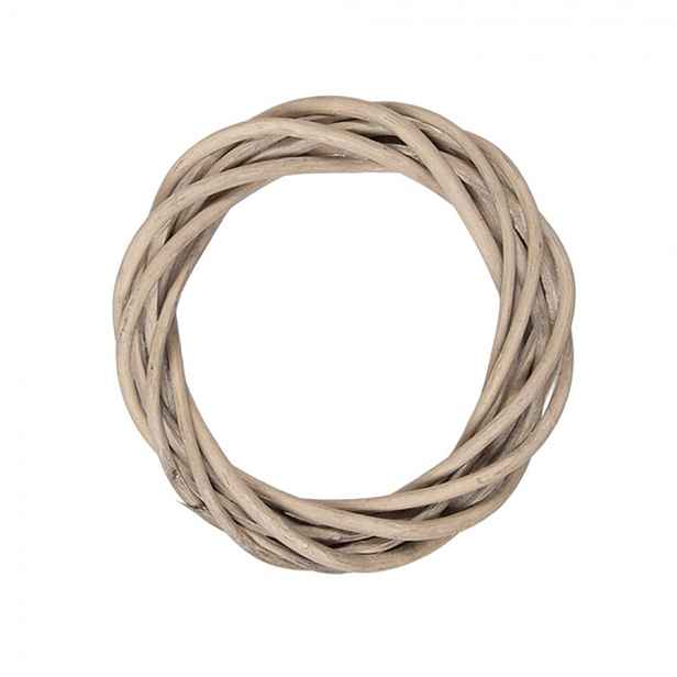 Přírodní šedý ratanový věnec Rattan XXS - Ø 10*2 cm Clayre & Eef