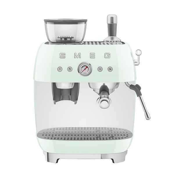 Smeg Pákový kávovar s mlýnkem EGF03, 50's Retro Style, pastelově zelená  EGF03PGEU