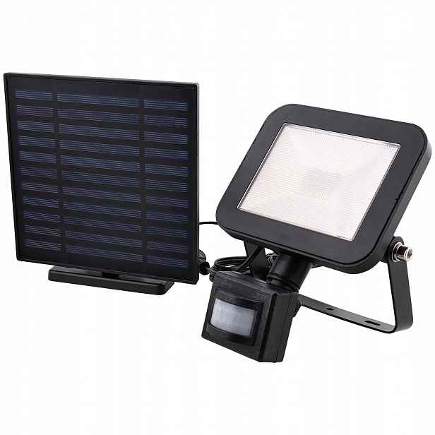Solární Led halogenový reflektor s pohybovým senzorem 700 lm IP44 12x15,7x5,9 cm