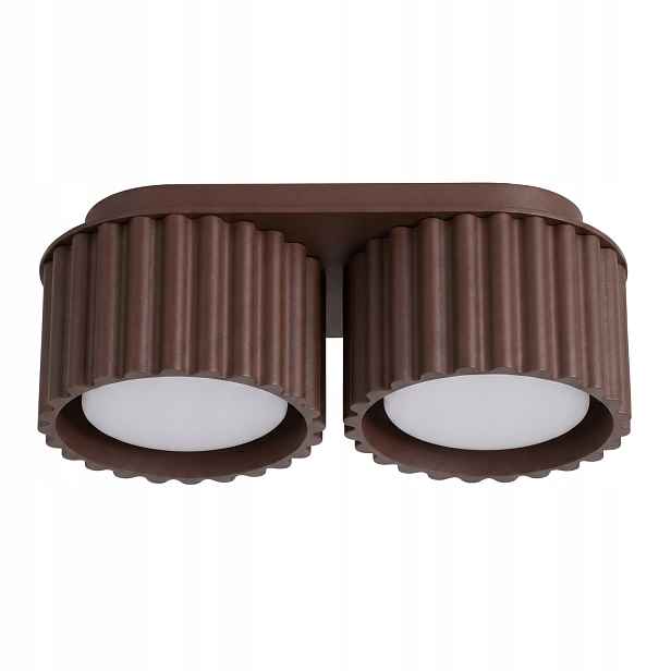 Sollux lighting stropní spot hnědý dvojitý 2xgx53 aura